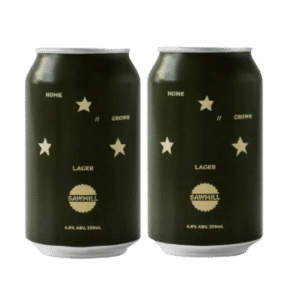 Beverages - Two cans of sawmill homegrown lager