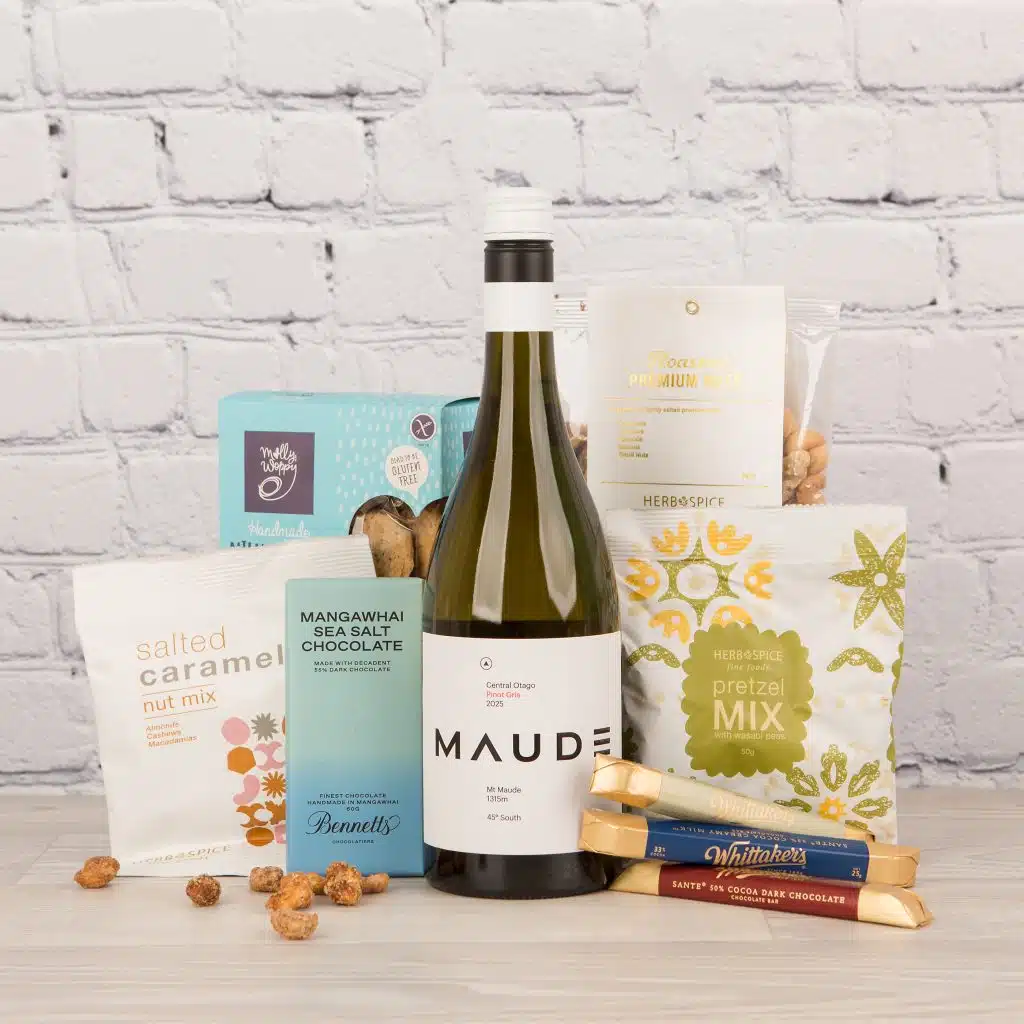 wine and snacks gift box nz
