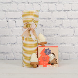 wine and christmas cookies gift wrapped gift nz