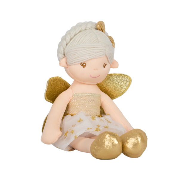 Fairy Ragdoll Angel gold glitter wing