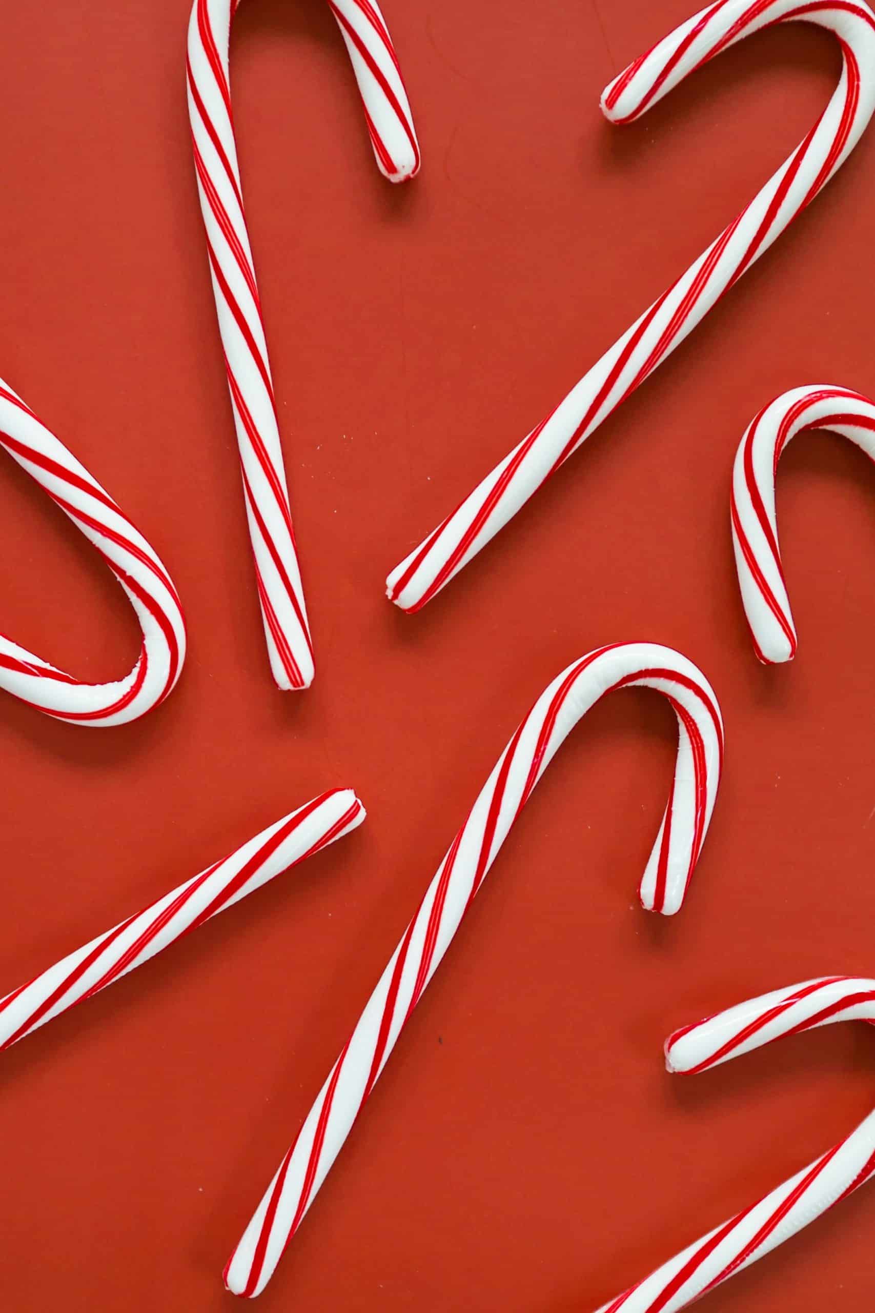 candy canes with red and white